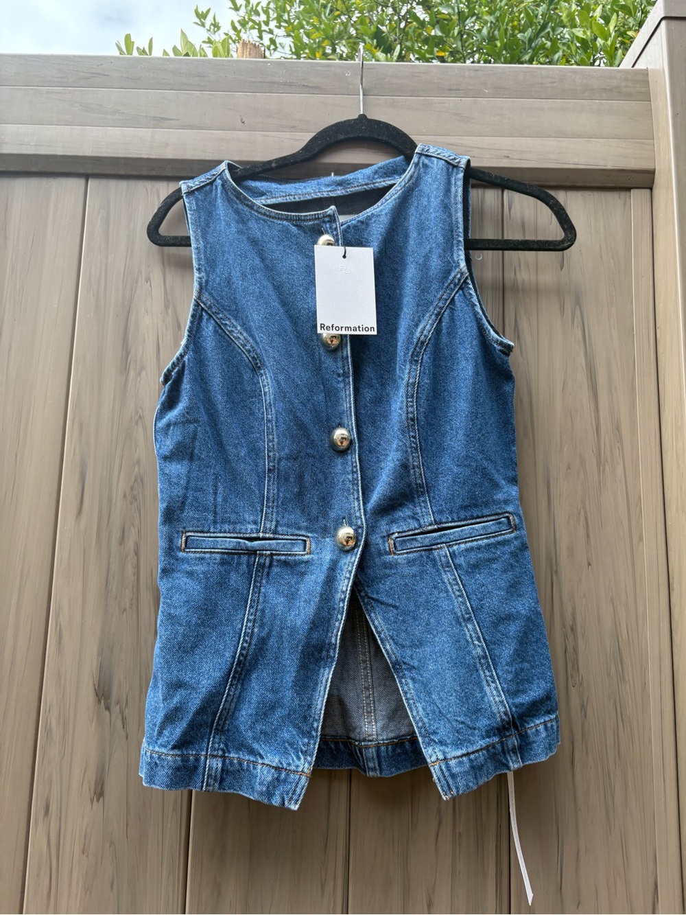 Reformation Ophelia Denim Top in Keila New with Tags! - Picture 5 of 7